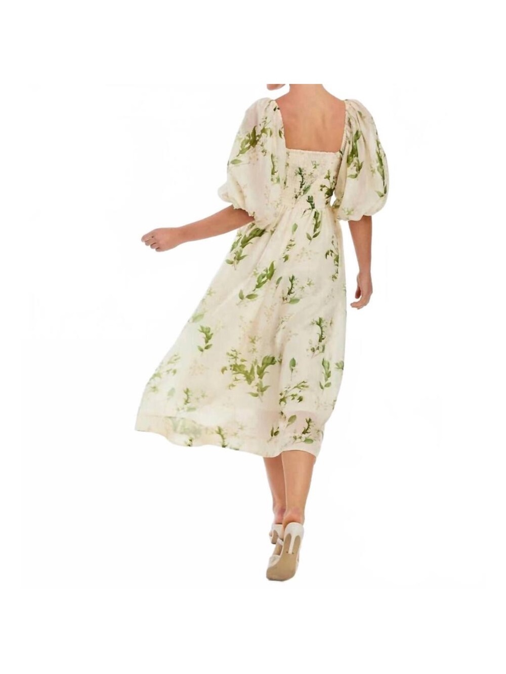 Mestiza New York Delphine ivory floral midi dress - Picture 4 of 11
